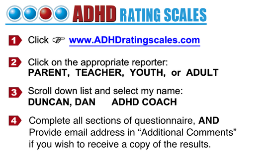 ADHD Rating Scales Card Instructions